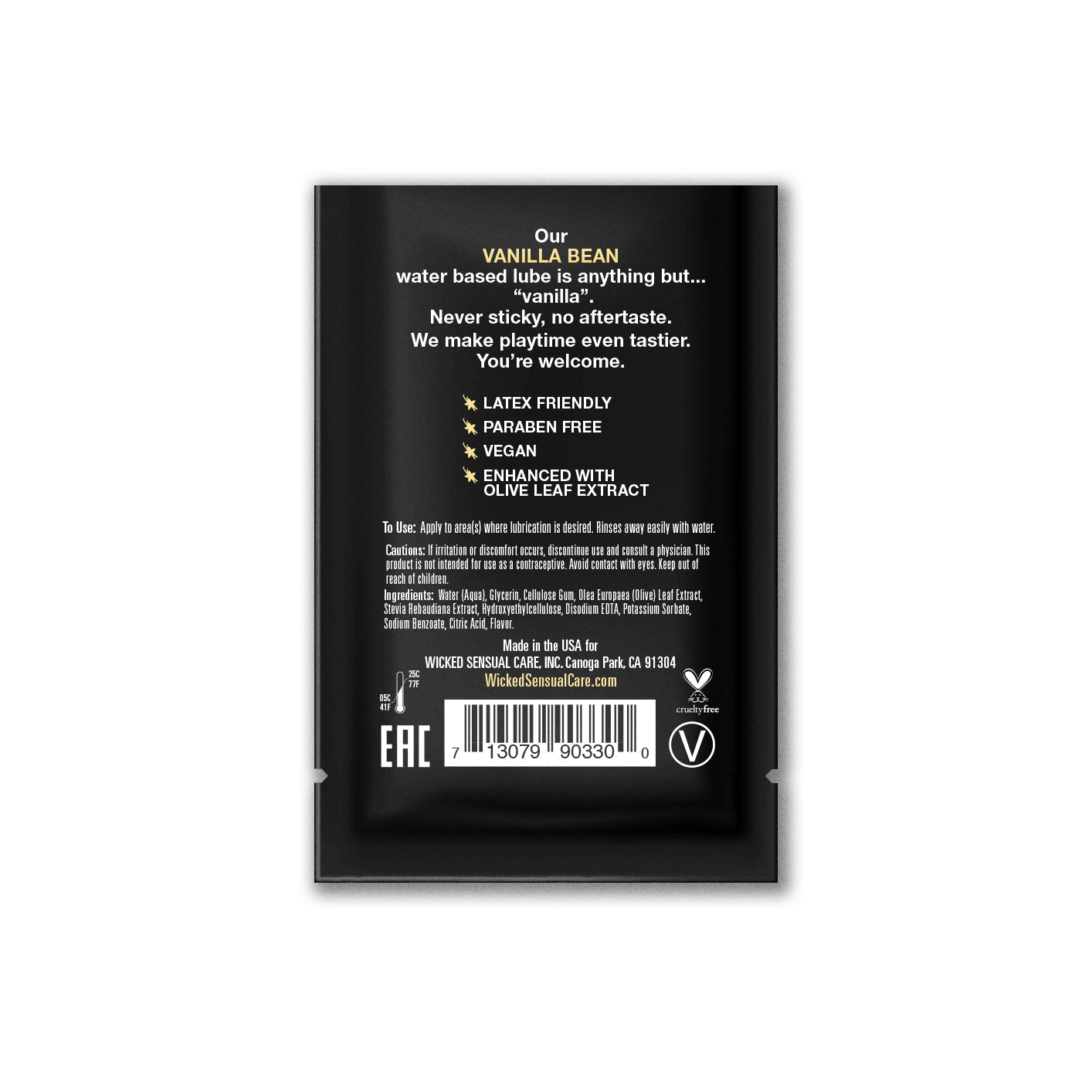 Aqua Vanilla Bean Sachet 3ml/0.10 fl oz - Sheets Optional